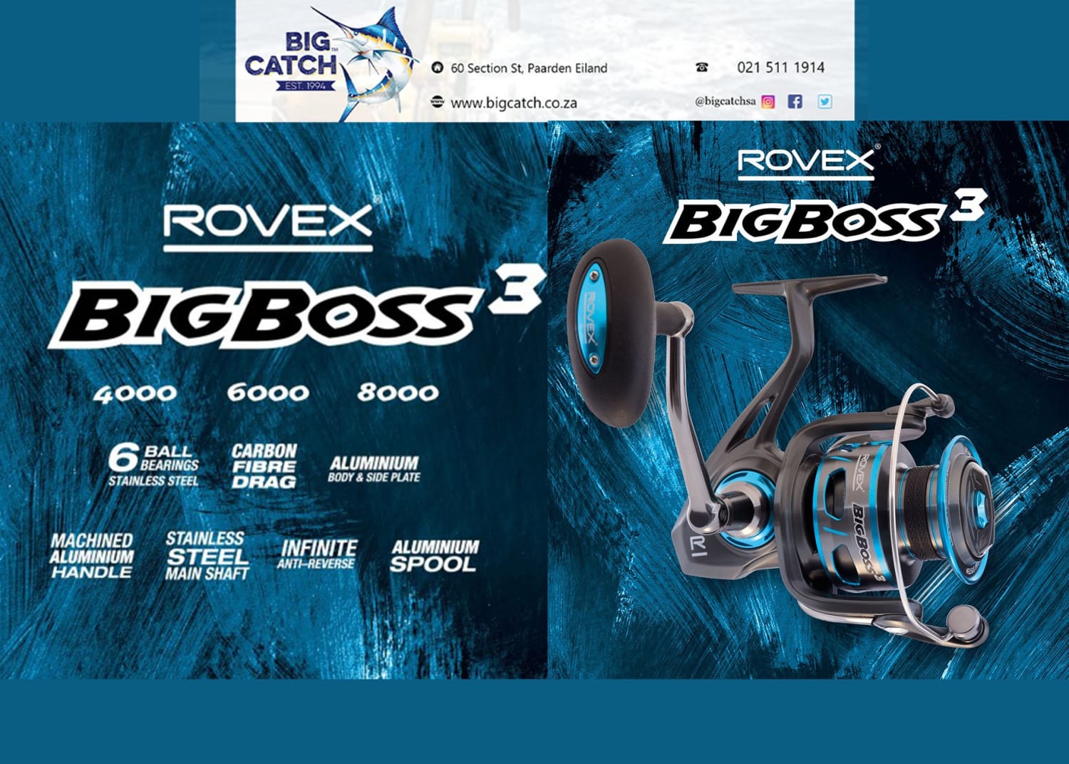 Rovex Big Boss 3 Fishing Reel
