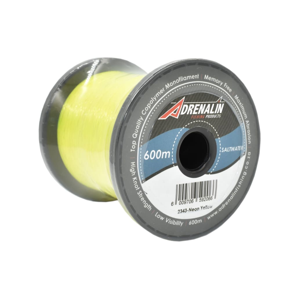 Adrenalin Saltwater Monofilament Neon Yellow - Mono Line Line & Leader (Saltwater)