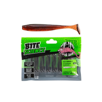 Bite Science Kick Minnow - 2’’ / UV Bloodworm