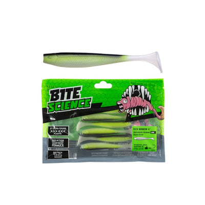 Bite Science Kick Minnow - 4’’ / Greenback Herring - Soft Baits Lures (Saltwater)