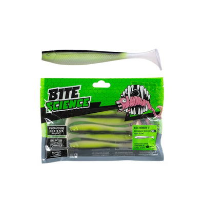 Bite Science Kick Minnow - 5’’ / Greenback Herring - Soft Baits Lures (Saltwater)