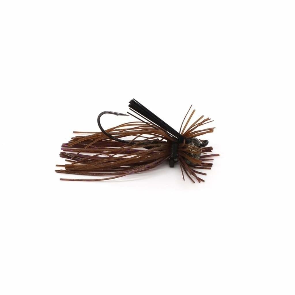 Heavy Cover Finesse Football Bass Jig - 3/8oz / Brown/Purple Flash - Jigs Lures (Freshwater)