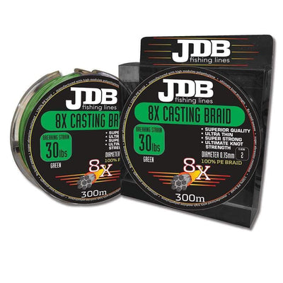 JDB Casting PE Braid 8x 600m Spool - 50lb/22kg / Green - Braided Line Line & Leader (Saltwater)