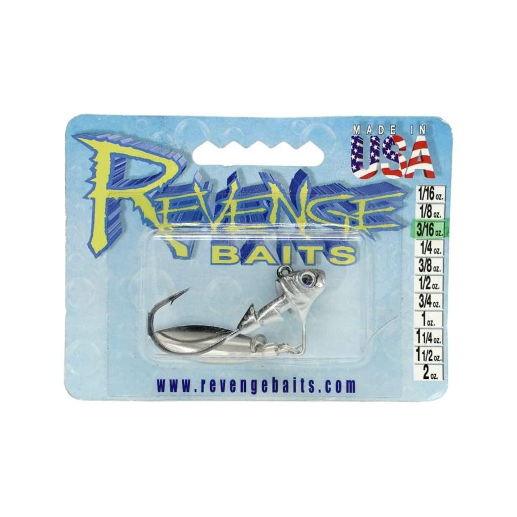Revenge Baits U/Spin Jig 3/16oz - Purple Metallic - Silver Blade - Jig Heads (Hooks)