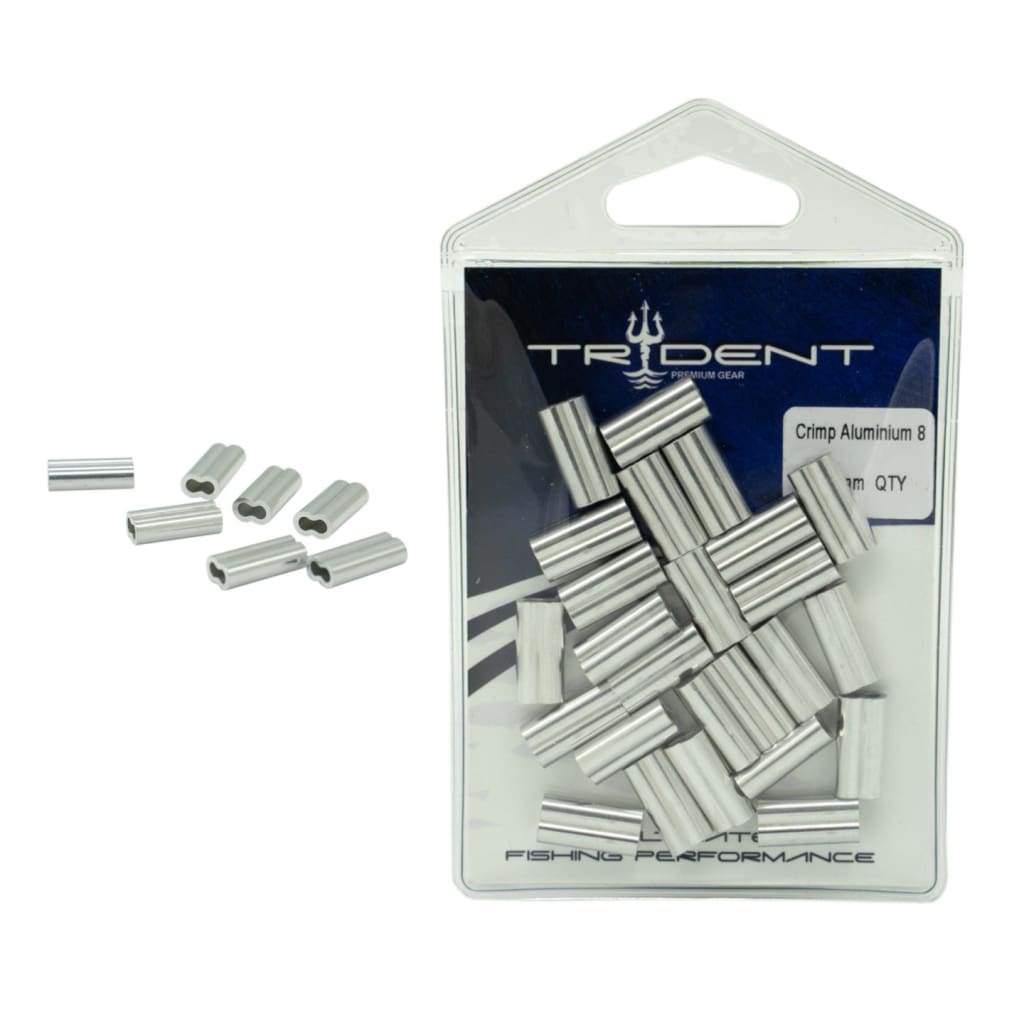 TRIDENT Aluminium Crimps 8 - Crimps Terminal Tackle (Saltwater)