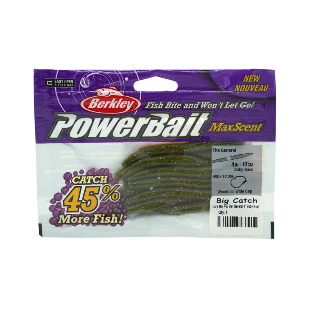 Berkley PowerBait The General - Baby Bass - Soft Baits Lures (Freshwater)
