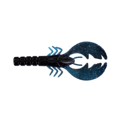 Big Bite Baits College Craw - Black Blue Silver - Soft Baits Lures (Freshwater)