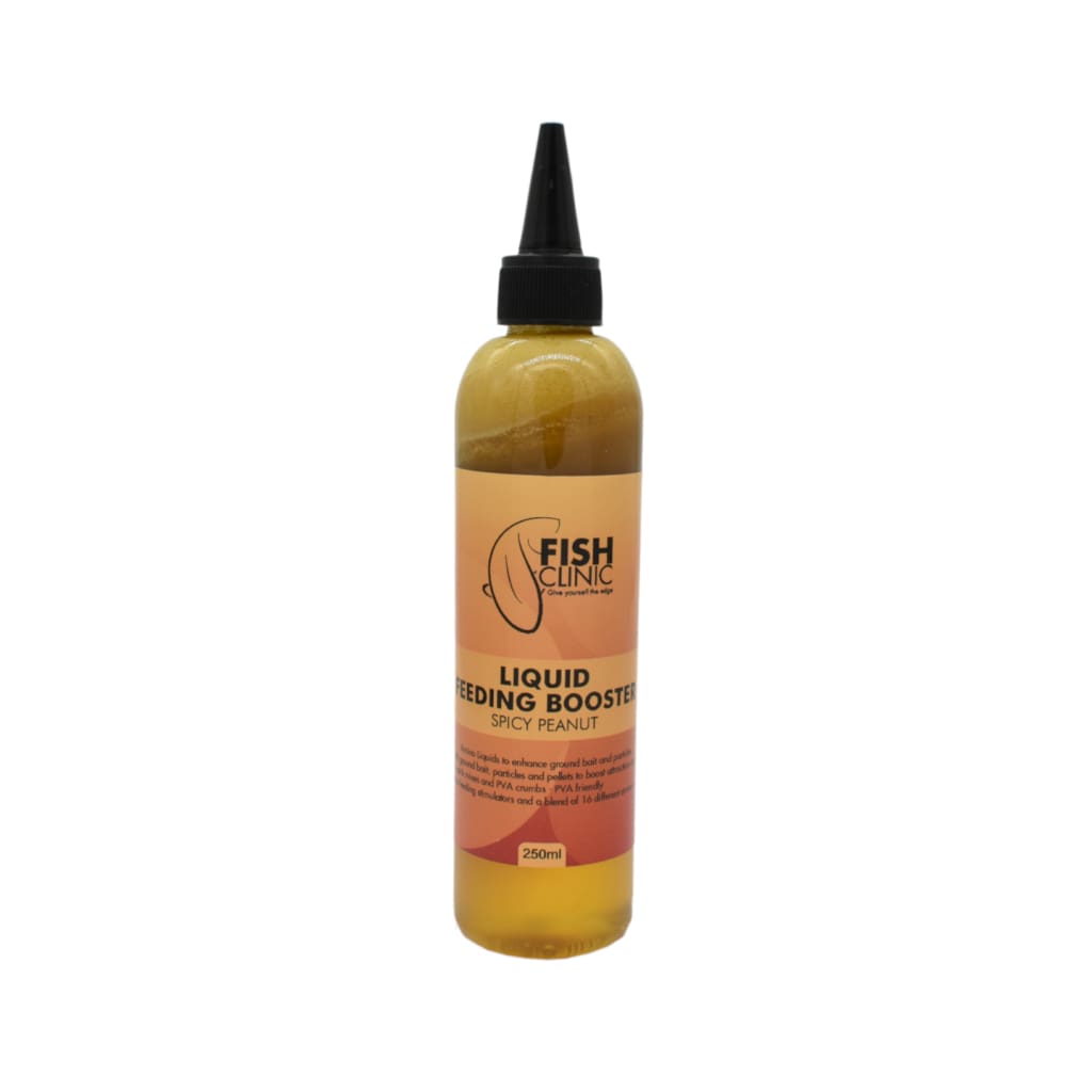 Fish Clinic Liquid Feeding Booster Syrup 250ml - Spicey Peanut - Carp Baits (Freshwater)