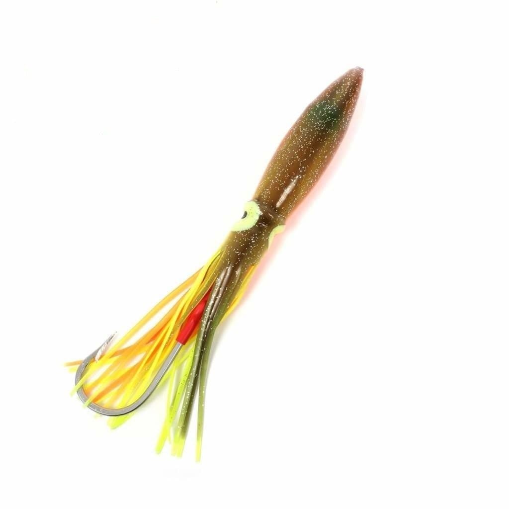 Squid Stinger 9 - Yellow Orange - Soft Baits Trolling Lures (Saltwater)