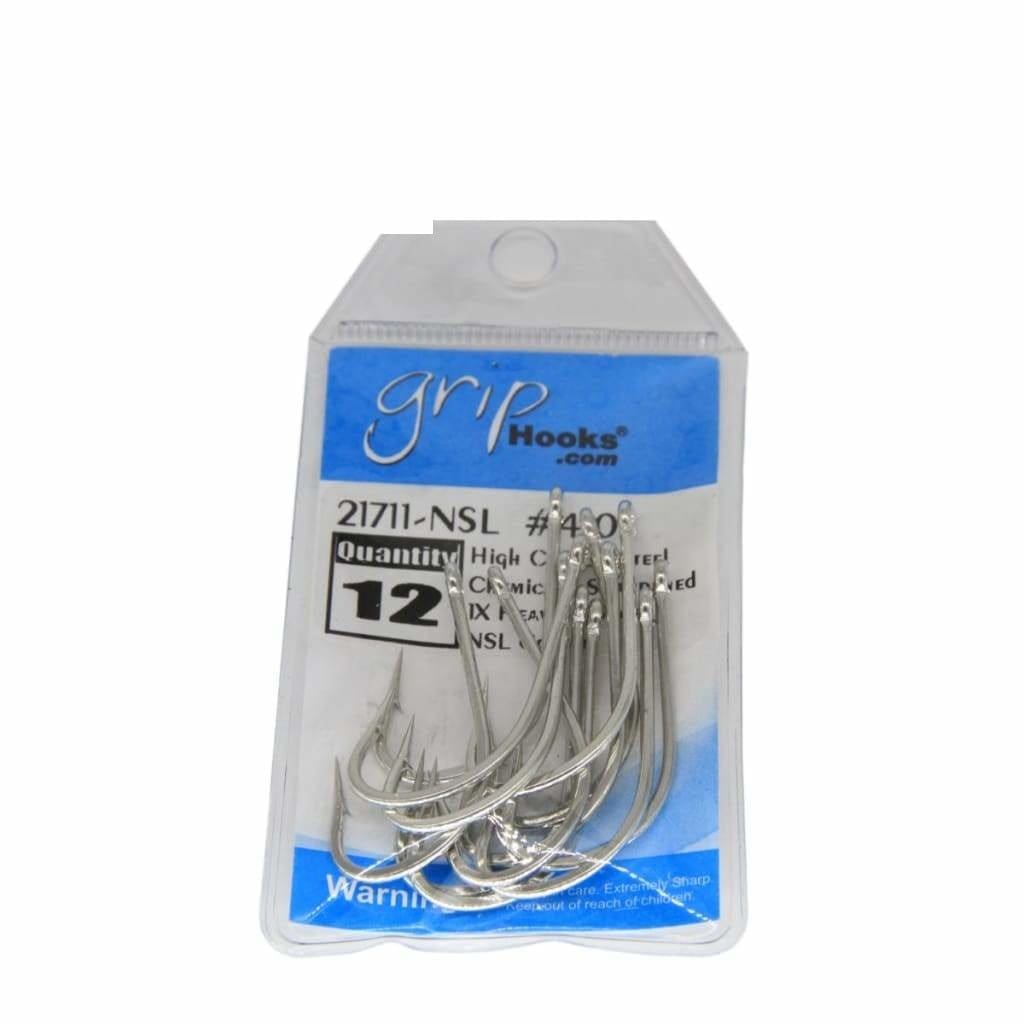 Grip Fly Hooks 21711 NSL - #4/0 12/Pkt - Hooks (Fly Fishing)