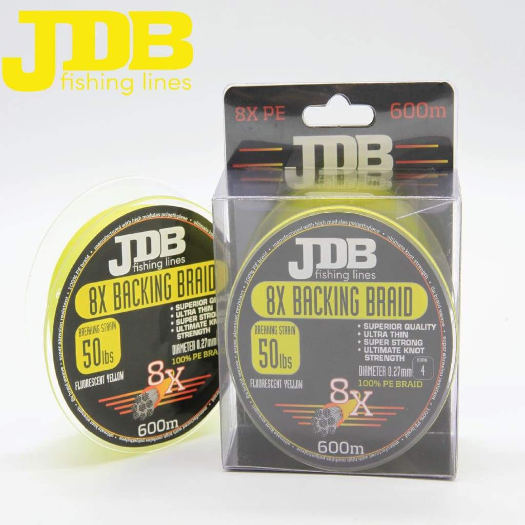 JDB Casting PE Braid 8x 600m Spool - 50lb/22kg / Yellow - Braided Line Line & Leader (Saltwater)