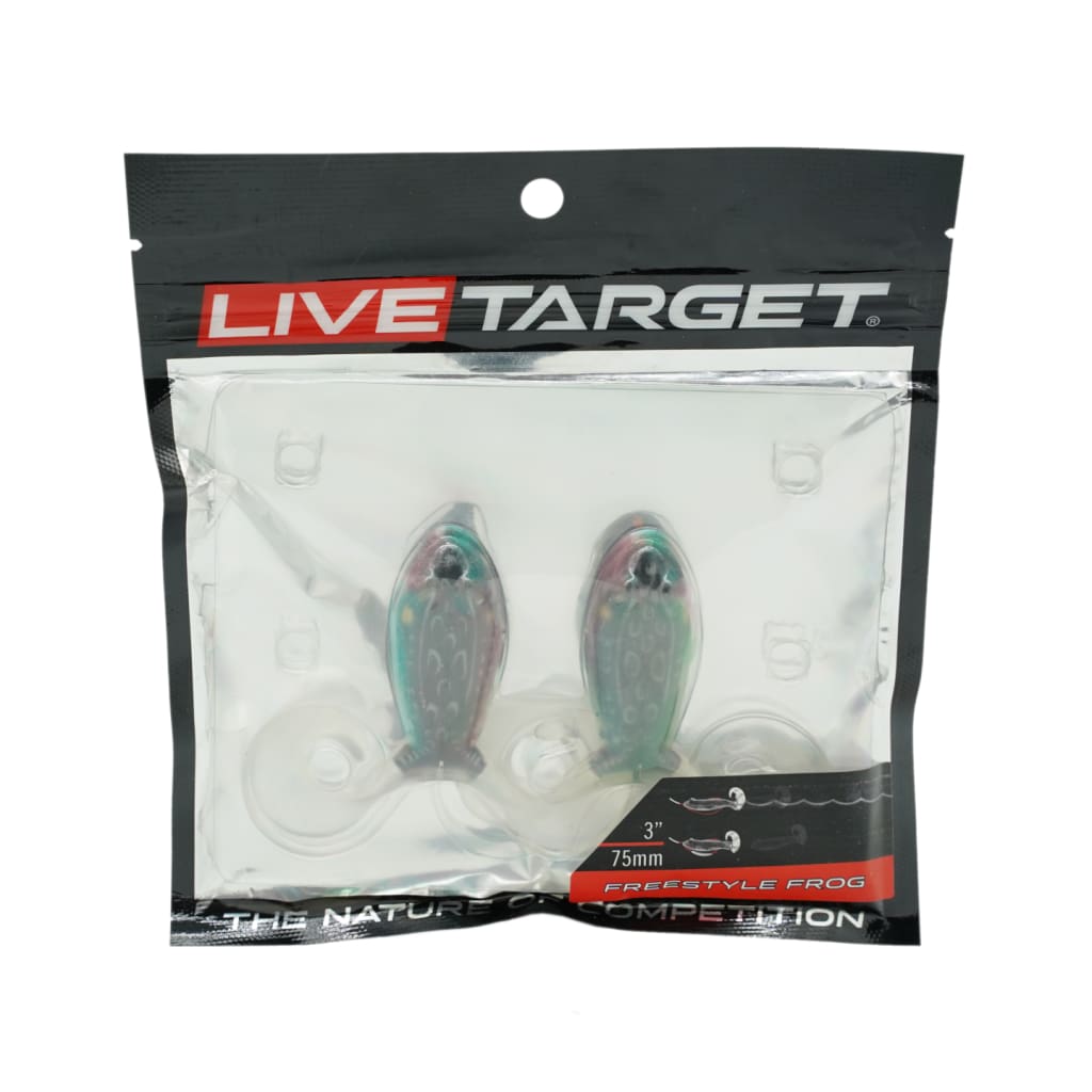 LiveTarget Freestyle Frog - Black/Black - Soft Baits Lures (Freshwater)