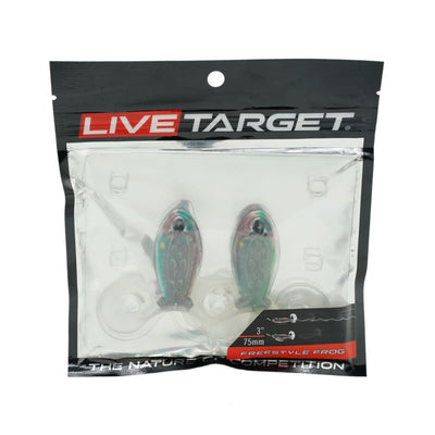 LiveTarget Freestyle Frog - Black/Black - Soft Baits Lures (Freshwater)