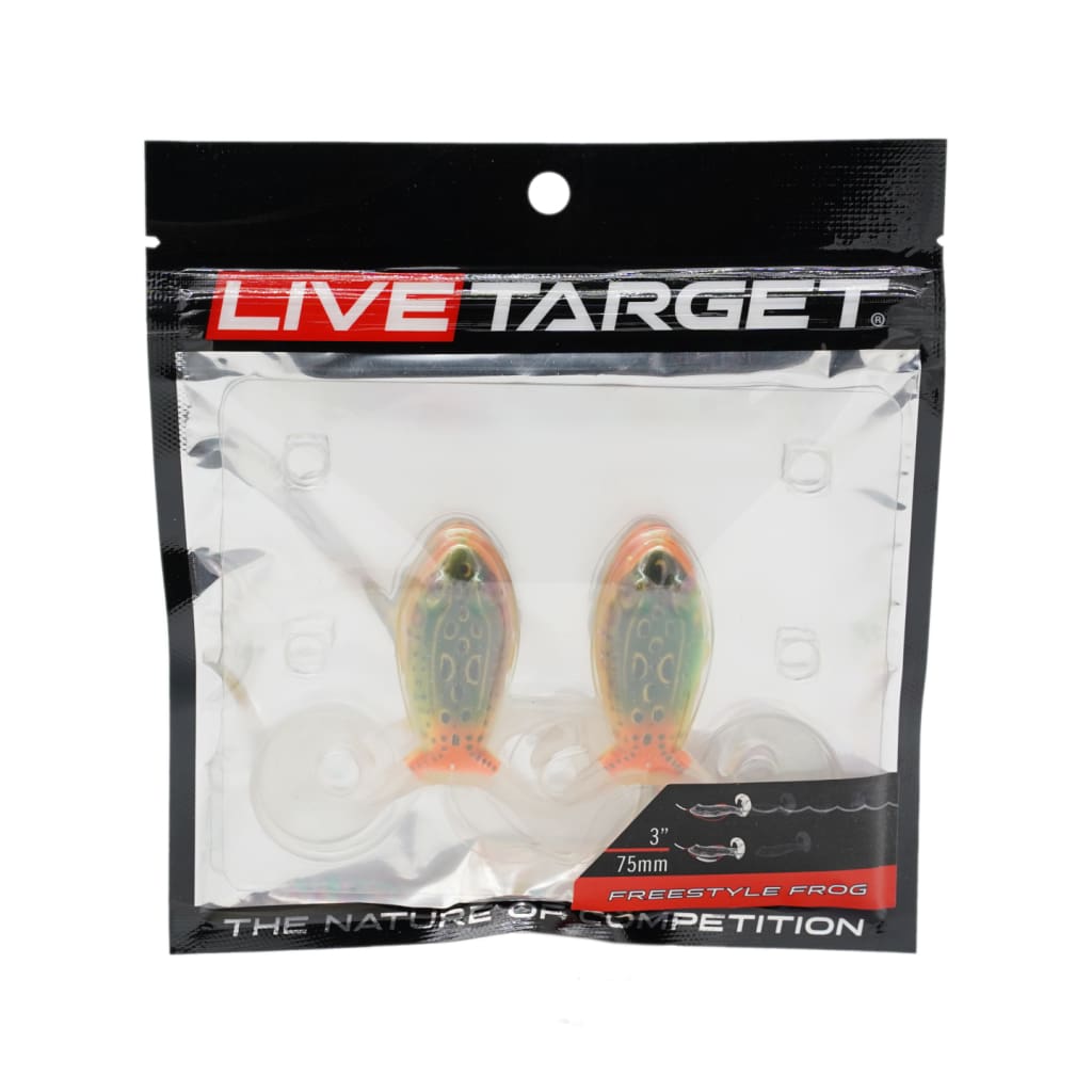LiveTarget Freestyle Frog - Emarald/Red - Soft Baits Lures (Freshwater)