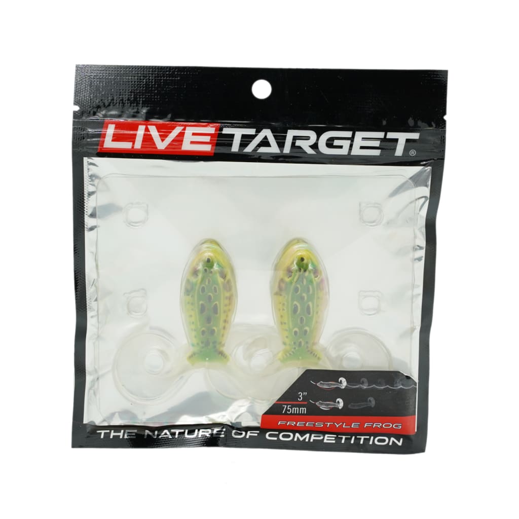 LiveTarget Freestyle Frog - Green/Yellow - Soft Baits Lures (Freshwater)