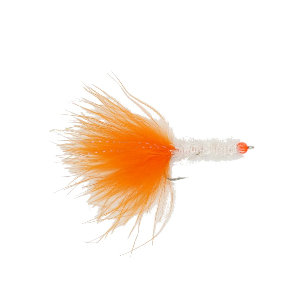 SciFlies Salty Bugger - White Orange - Fresh Dries Flies (Fly Fishing)
