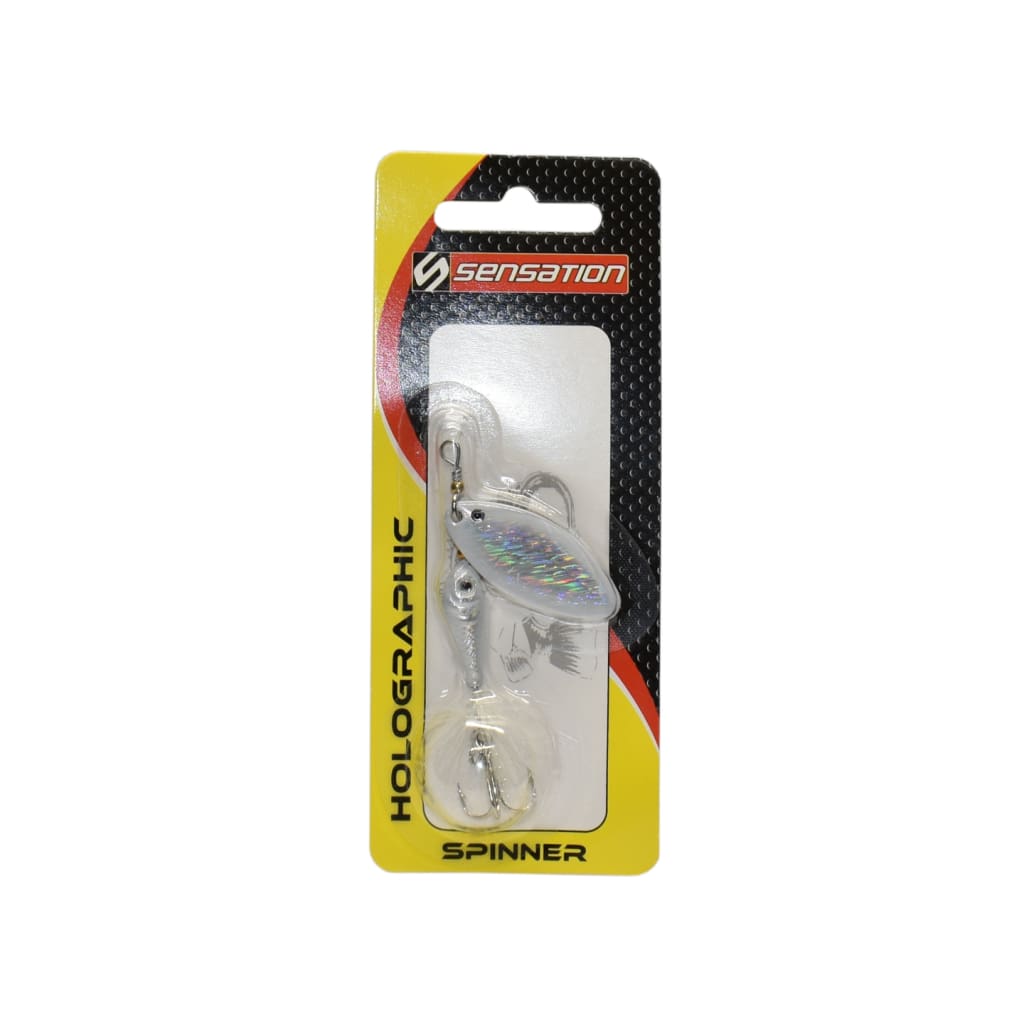 Sensation Spinner Holographic - Pearl White - Spinnerbaits & Buzzbaits Lures (Freshwater)