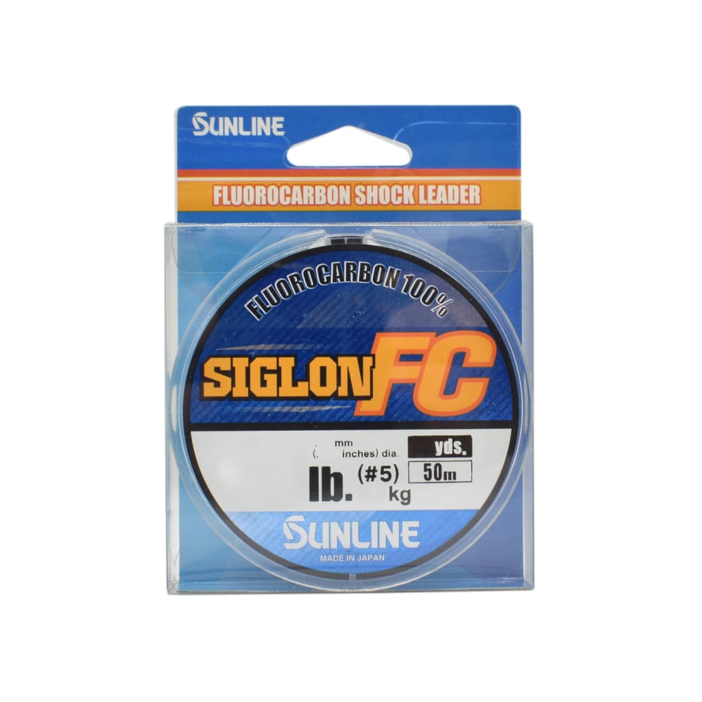 Sunline Siglon Fluorocarbon Shock Leader 50m - Fluoro Leader Line & Leader (Saltwater)