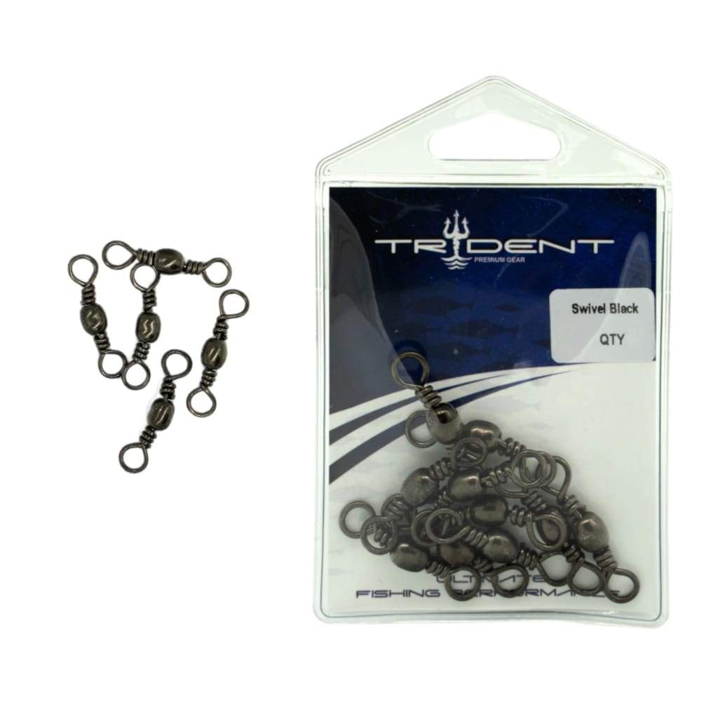 TRIDENT Barrel Swivel Black - Swivel Terminal Tackle (Saltwater)