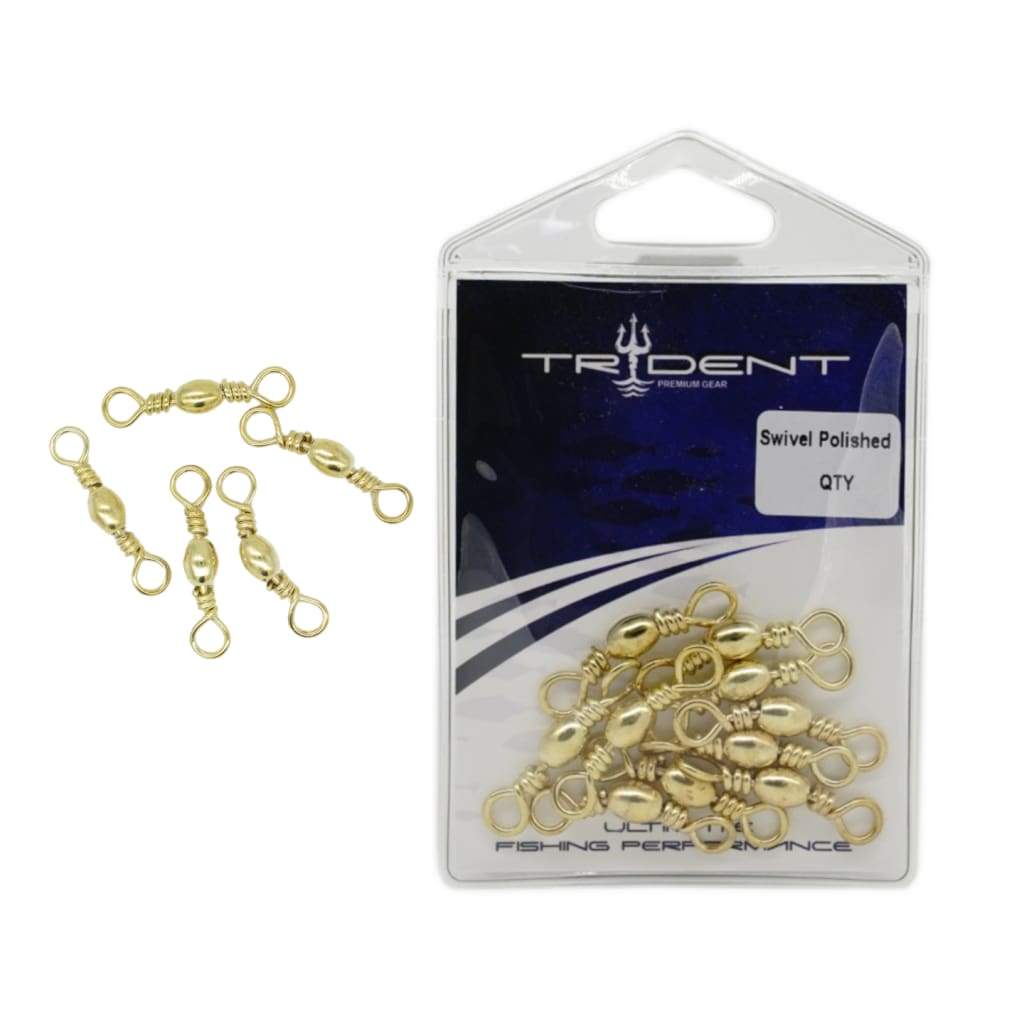 TRIDENT Barrel Swivel Polished - Swivel Terminal Tackle (Saltwater)