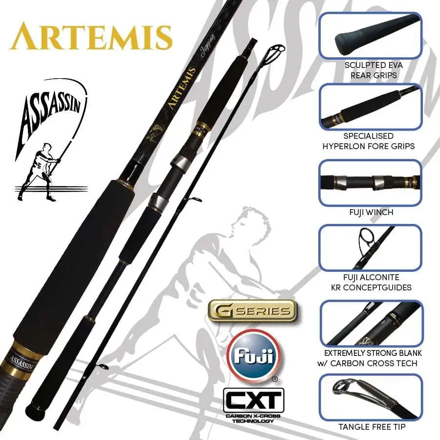 assassin fishing pole Rapid Spin Zero 11' H 2pc Rod | Spinning Fishing Rods - Mias Angling The Ocean Assassin II series now also features PENNs SLC construction covering a range of different fishing applications to deliver a rod that is lighter Assassin Spinmaster Spin/Pop 8 (65-120lb)