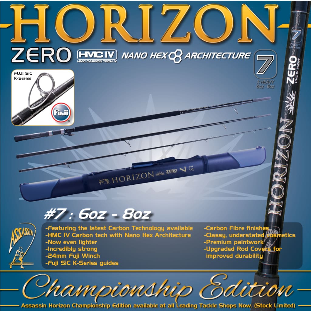 Assassin Horizon Zero Championship Edition - #7- 15ft - 6-8oz - Rods (Saltwater)