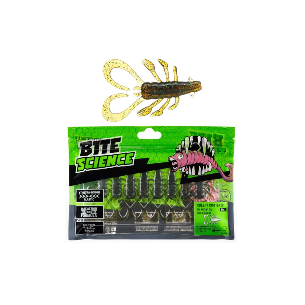Bite Science Creepy Critter - 3’’ / UV Motor Oil
