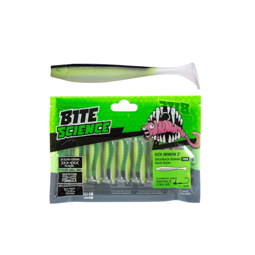 Bite Science Kick Minnow - 2’’ / Greenback Herring