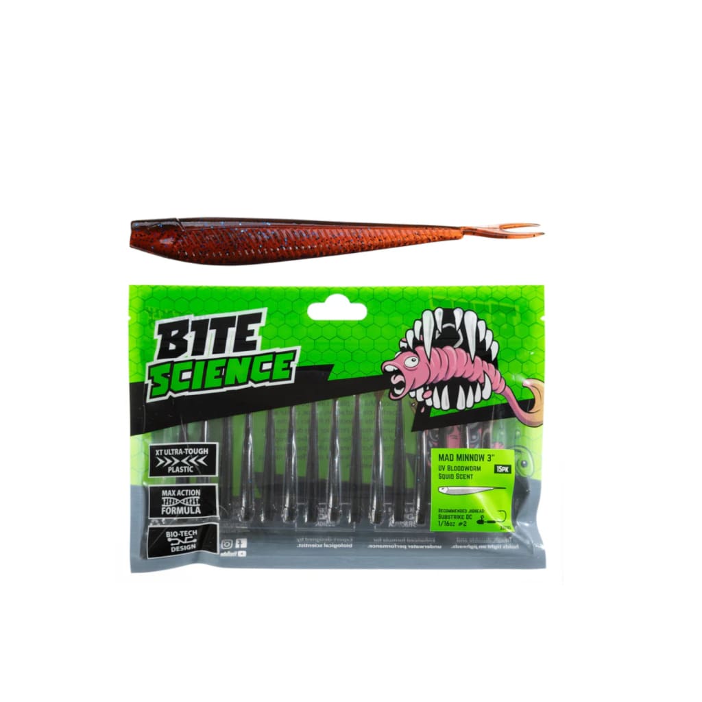 Bite Science Mad Minnow - 3’’ / UV Bloodworm