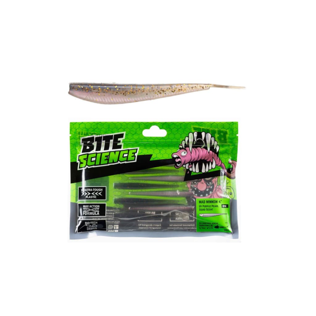 Bite Science Mad Minnow - 4’’ / UV Purple Pearl
