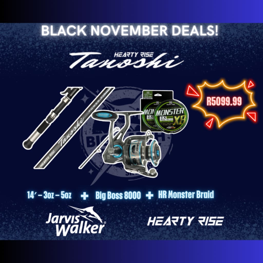 Black November Tanoshi Deal - Spinning Combos (Saltwater)