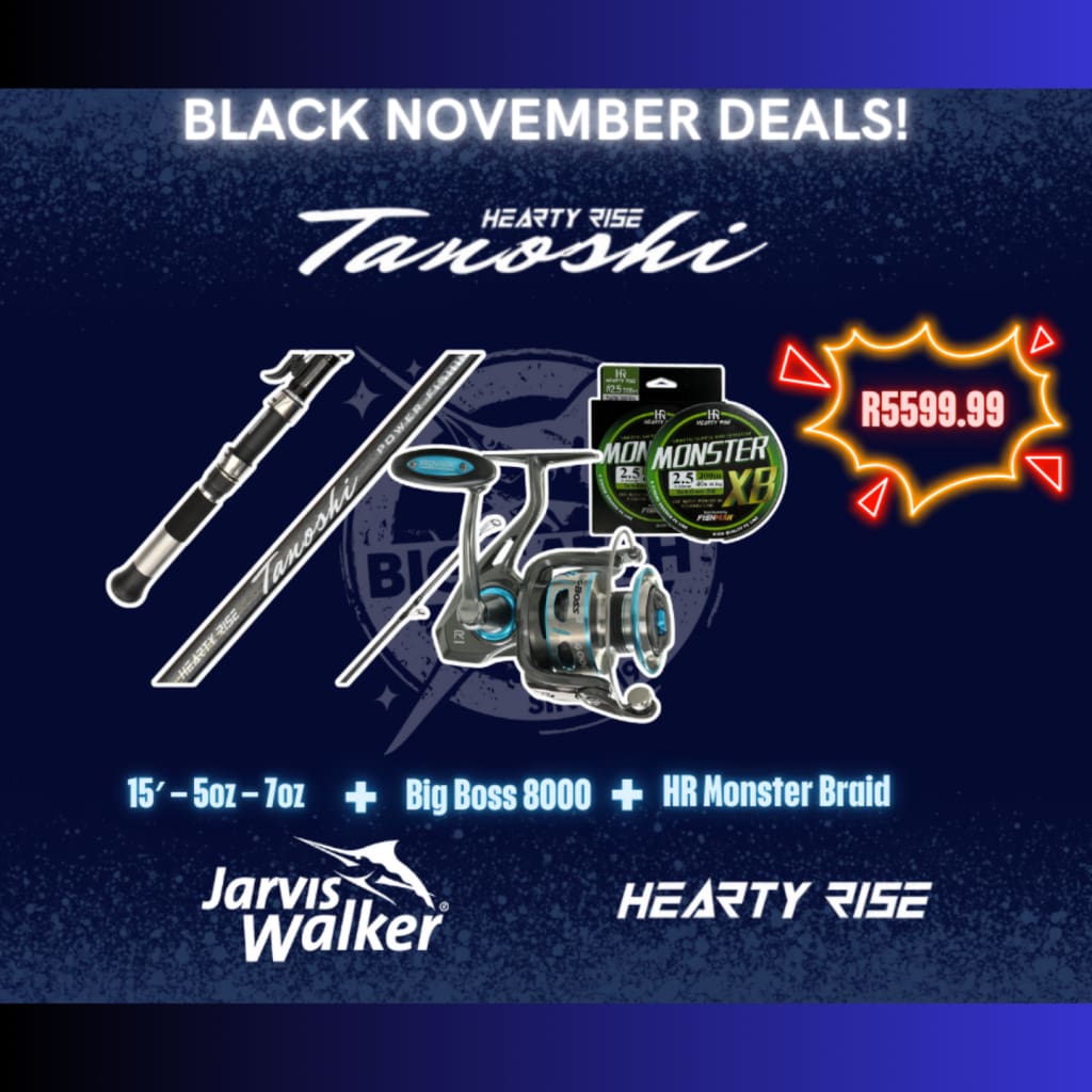 Black November Tanoshi Deal - Spinning Combos (Saltwater)