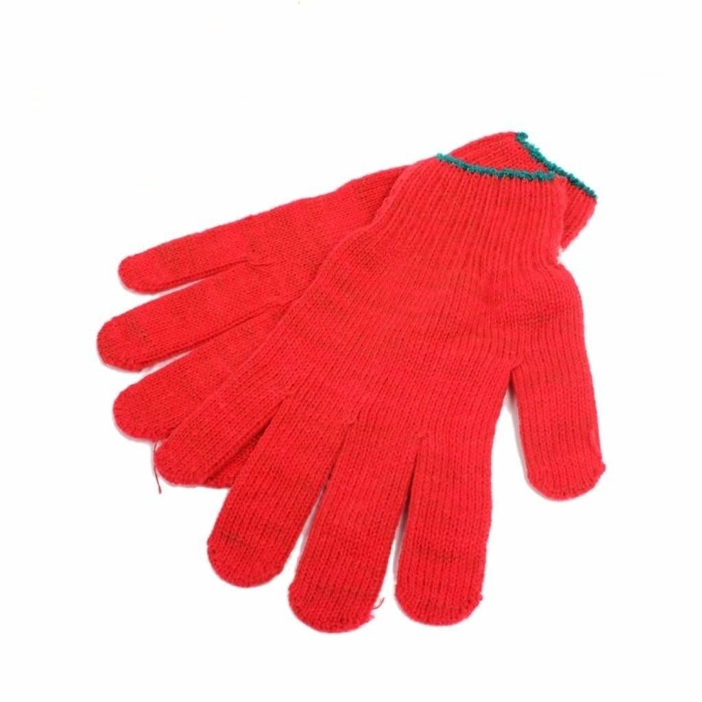 Cotton Gloves Red/ White - Gloves Accessories Apparel