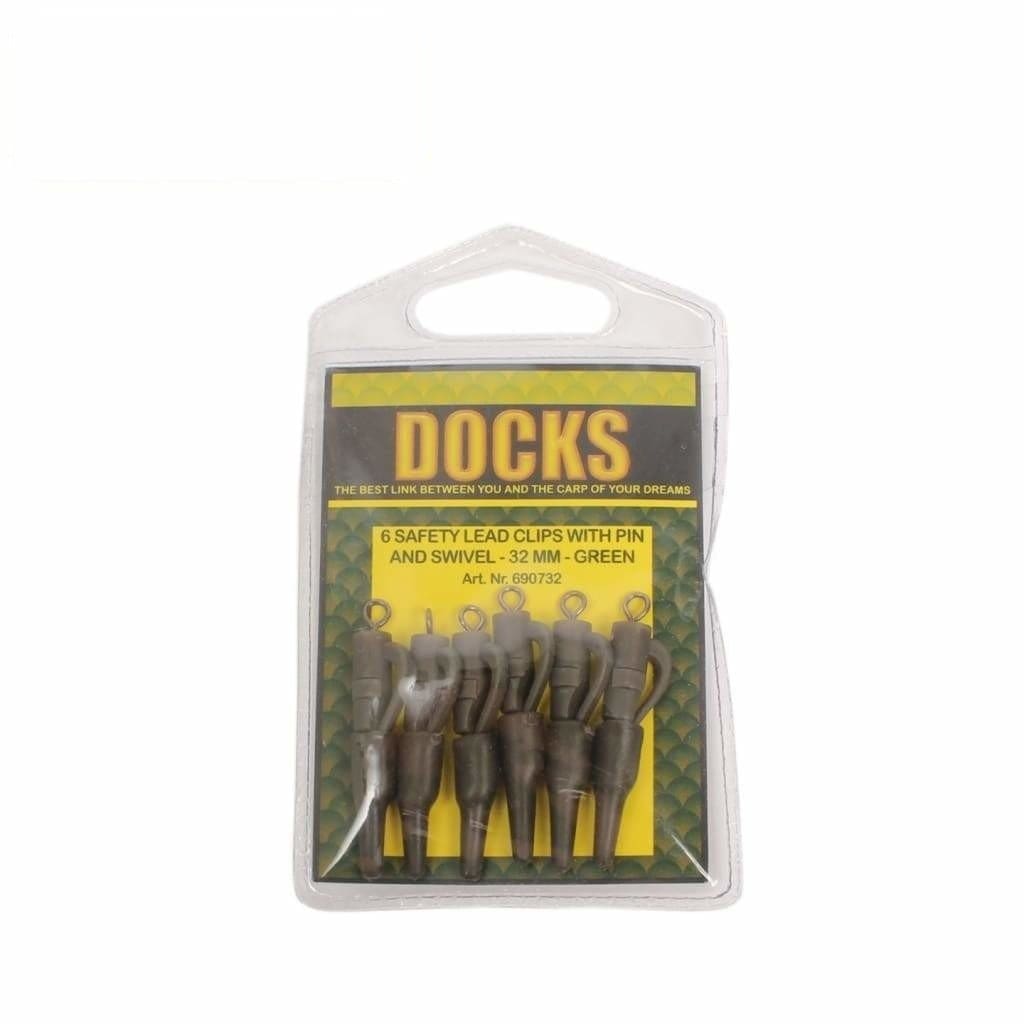 Docks Lead Clips with Pin and Swivel - Terminal Tackle (Freshwater)