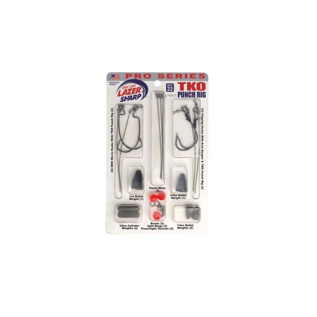 Eagle Claw Pro Series Kit - TKO Punch Rig - Soft Bait Lures (Freshwater)