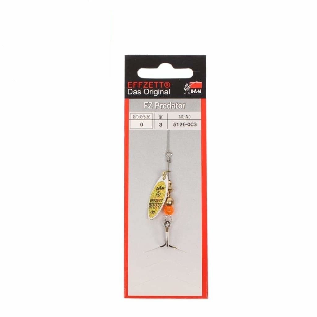 Effzett Predator Yellow Glitter Spinner - 3g - Spinners & Spoons (Freshwater)