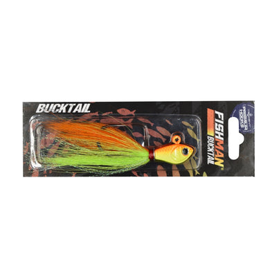 Fishman Bucktail 1/2oz - 4/0 - Orange Chartreuse - Jig Heads (Hooks)