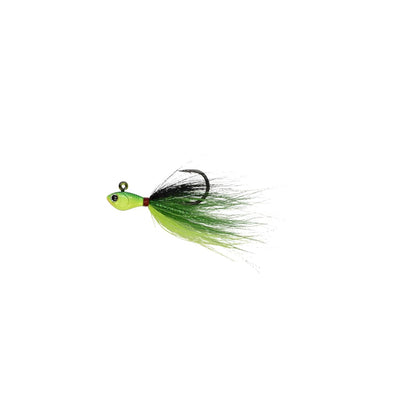 Fishman Bucktails - Black Green Chartreuse / 1/8oz - 2/0 - Hard Baits Jigs Lures (Saltwater)