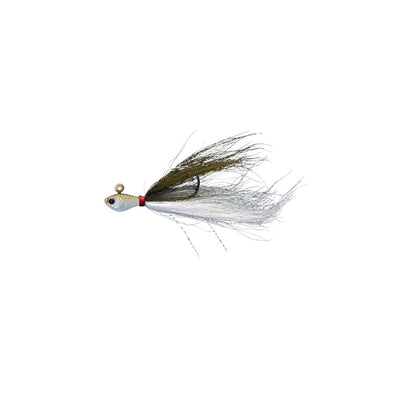 Fishman Bucktails - Olive White / 1/8oz - 2/0 - Hard Baits Jigs Lures (Saltwater)