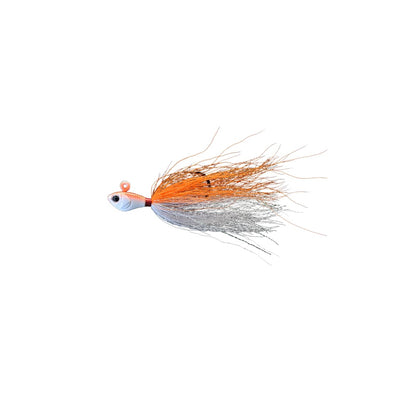 Fishman Bucktails - Orange White / 1/8oz - 2/0 - Hard Baits Jigs Lures (Saltwater)