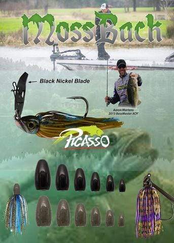 Big Catch Fishing Tackle - Moss Black Picasso Lures - Freshwater Fishing