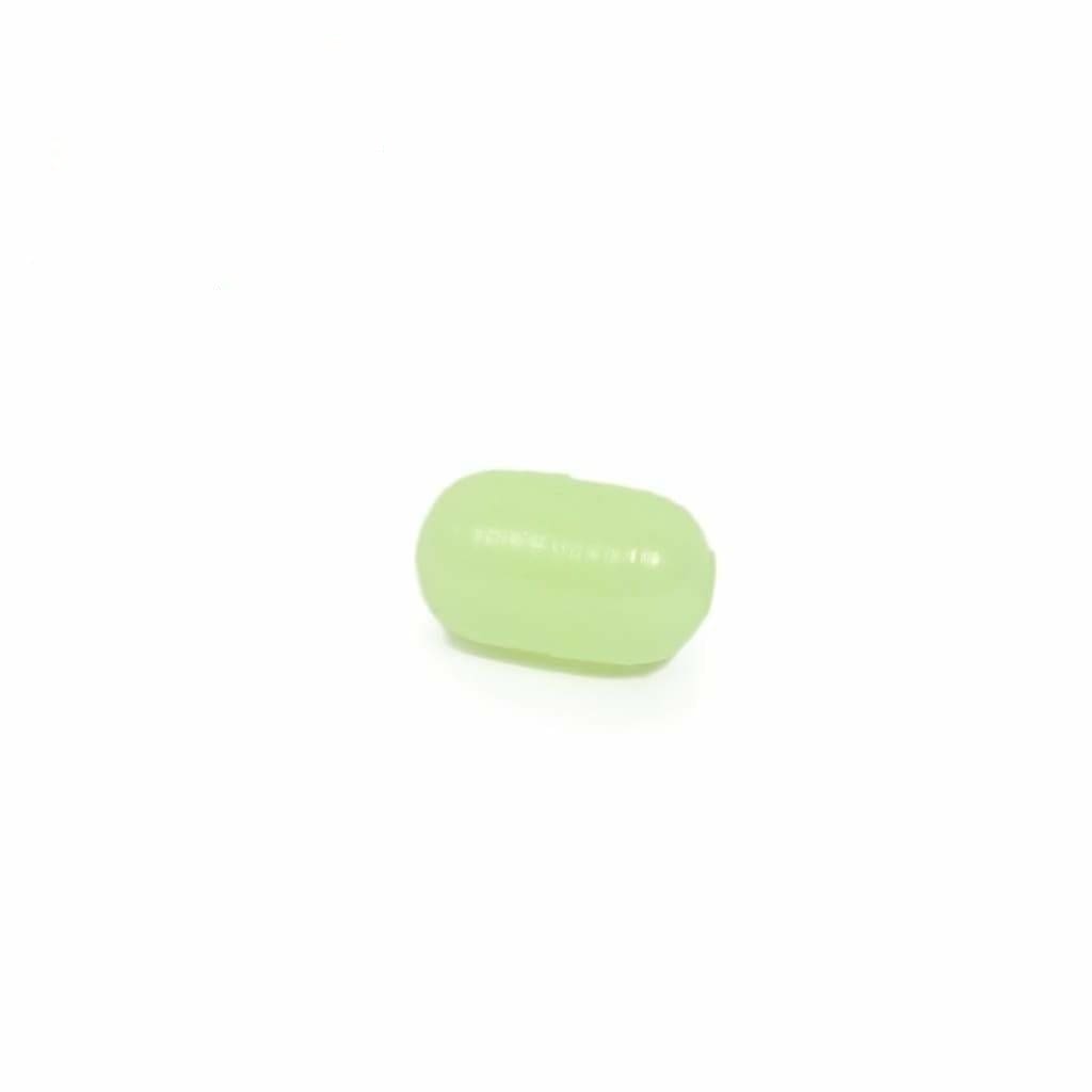 Oval Bead Luminous Green - 12x6mm / 50/Pkt - Rigging Terminal Tackle (Saltwater)