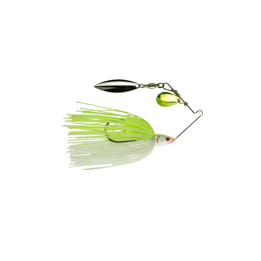 Sensation Echo Mini-Tandem Spinnerbait 3/16oz - White Chartreuse - Spinnerbaits & Buzzbaits Lures (Freshwater)