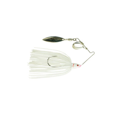 Sensation Echo Mini-Tandem Spinnerbait 3/16oz - White - Spinnerbaits & Buzzbaits Lures (Freshwater)