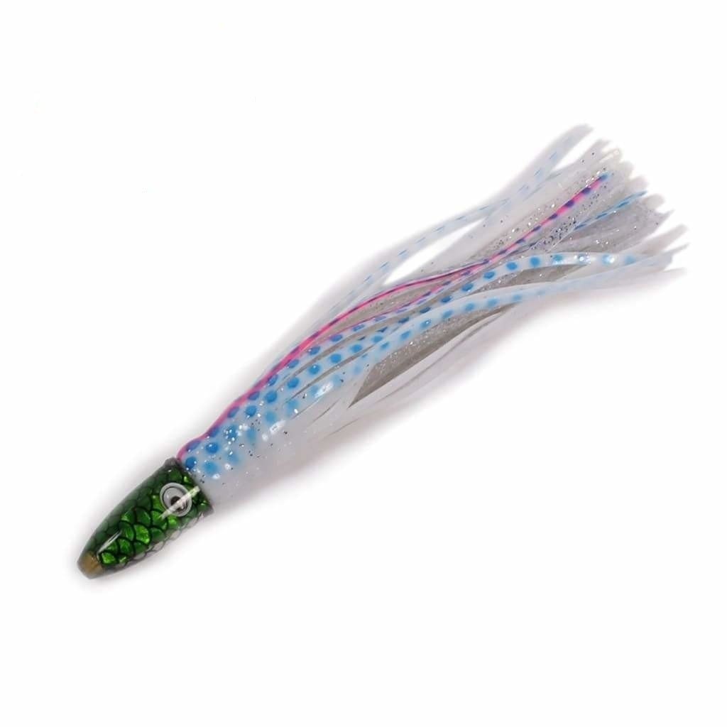 Skirt Runner 21gram - Blue Spot/Pink Strip/Silver - Skirted Trolling Lures (Saltwater)