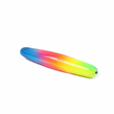 Snoek Barrels Dayglo 4oz - Blue Rainbow (Green/lime/orange/pink/blue) - Hard Baits Jigs Lures (Saltwater)