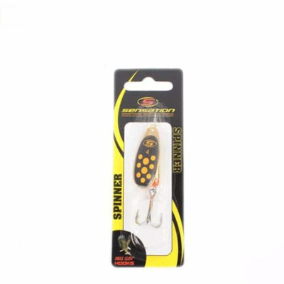 Bass Fury Spinners #4 - Gold Yellow Dot - Spinners & Spoons (Freshwater)
