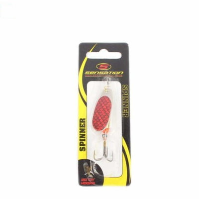 Bass Fury Spinners #4 - Red Black Scale - Spinners & Spoons (Freshwater)