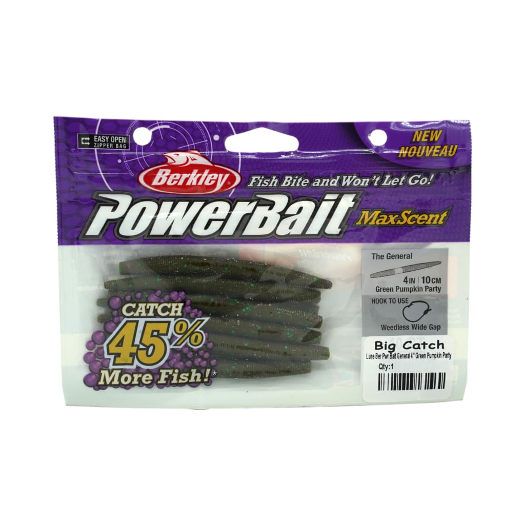 Berkley PowerBait The General - Green Pumpkin Party - Soft Baits Lures (Freshwater)