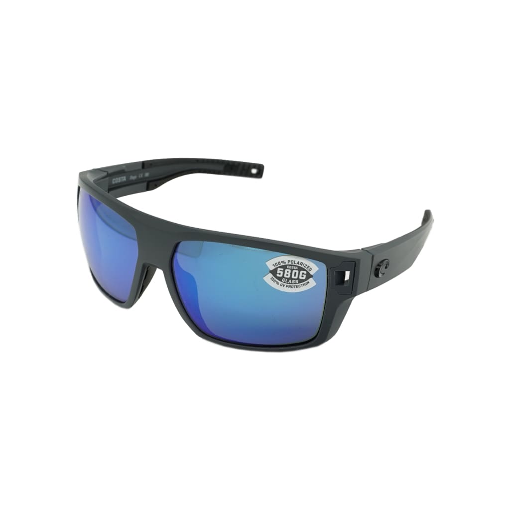 Buy Costa Diego Matte Black Frame/Blue Mirror Lens 580p One Size at  Amazon.in